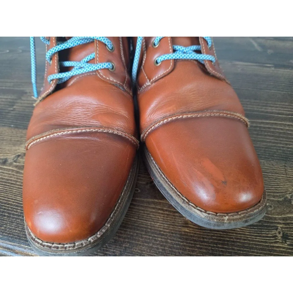 Arkbird Men's Boots Size 12 Brown Leather‎ Oxford Lace Up Casual Mid Top Shoes